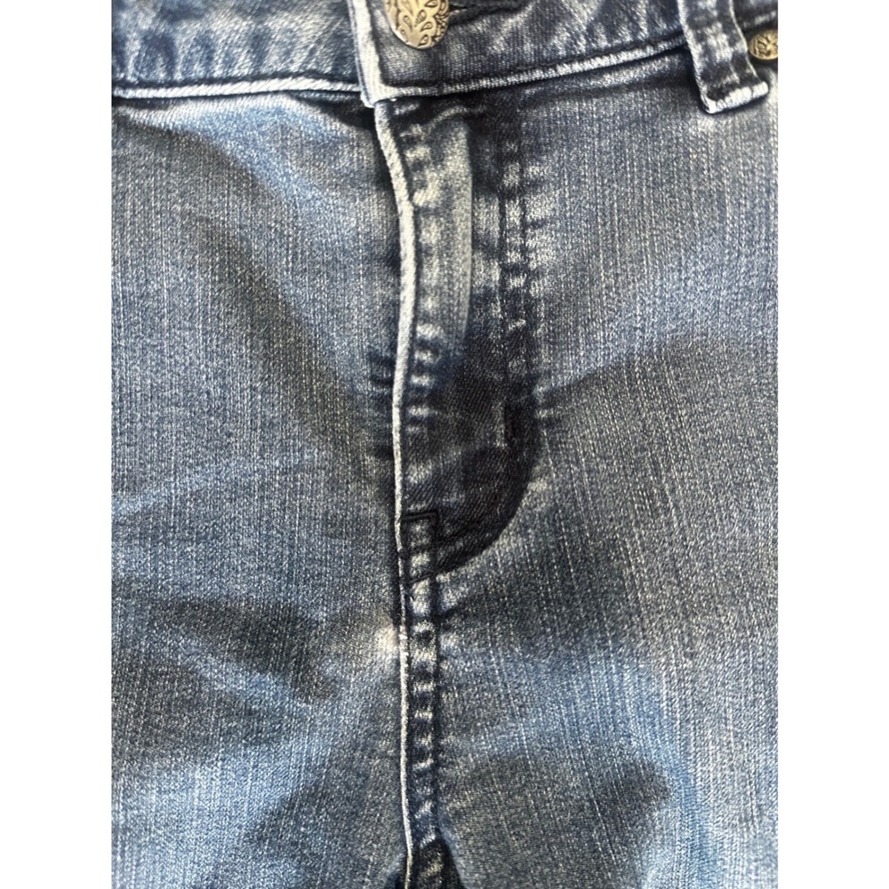 Prana Straight Leg Jeans Women 10/30 Short Inseam Med Wash Blue Denim MidRise - Picture 6 of 7